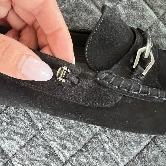 HUGO BOSS Penny Loafers Men 7 Shoes Black Suede - Picture 14 of 15